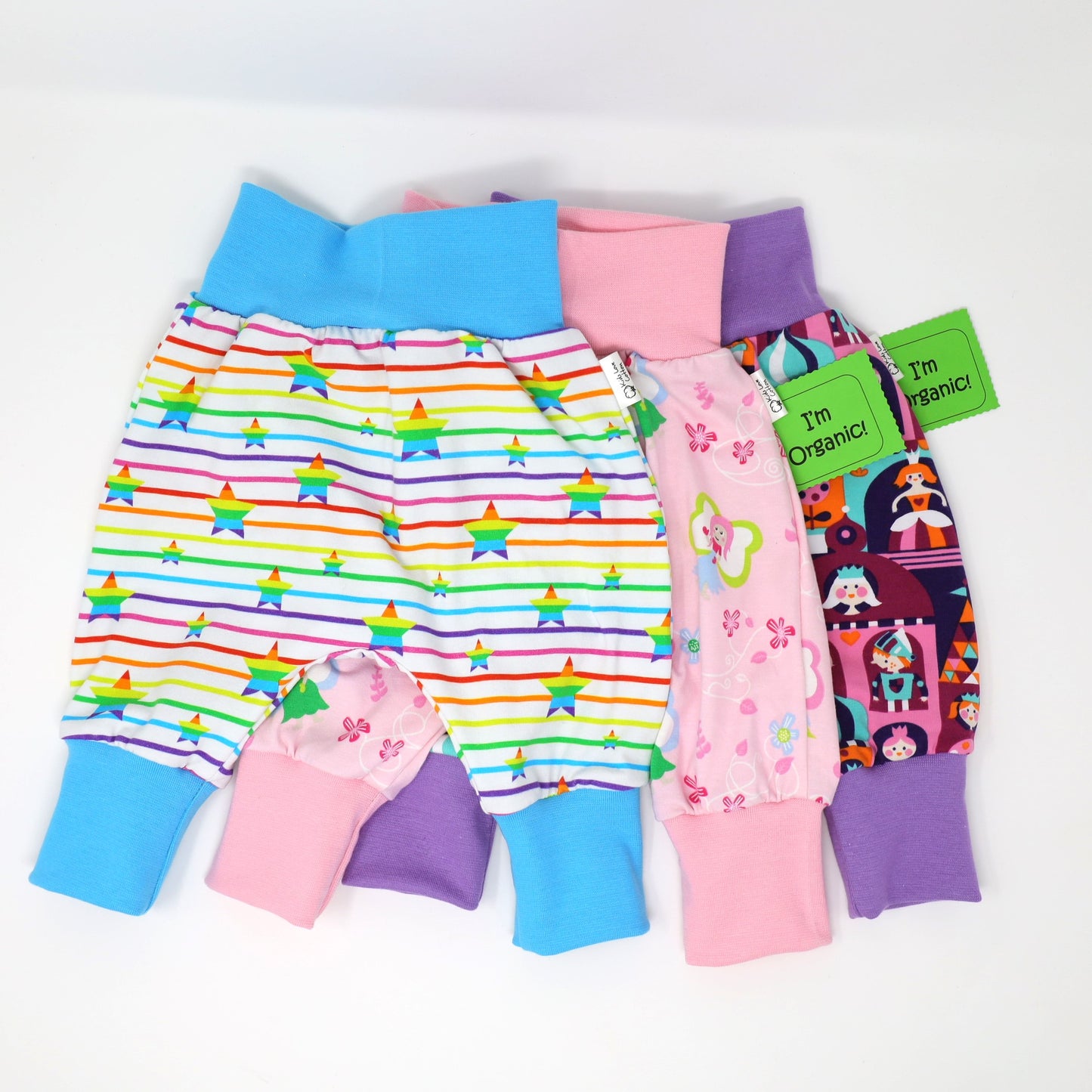 3x Harem Pants 3-6m