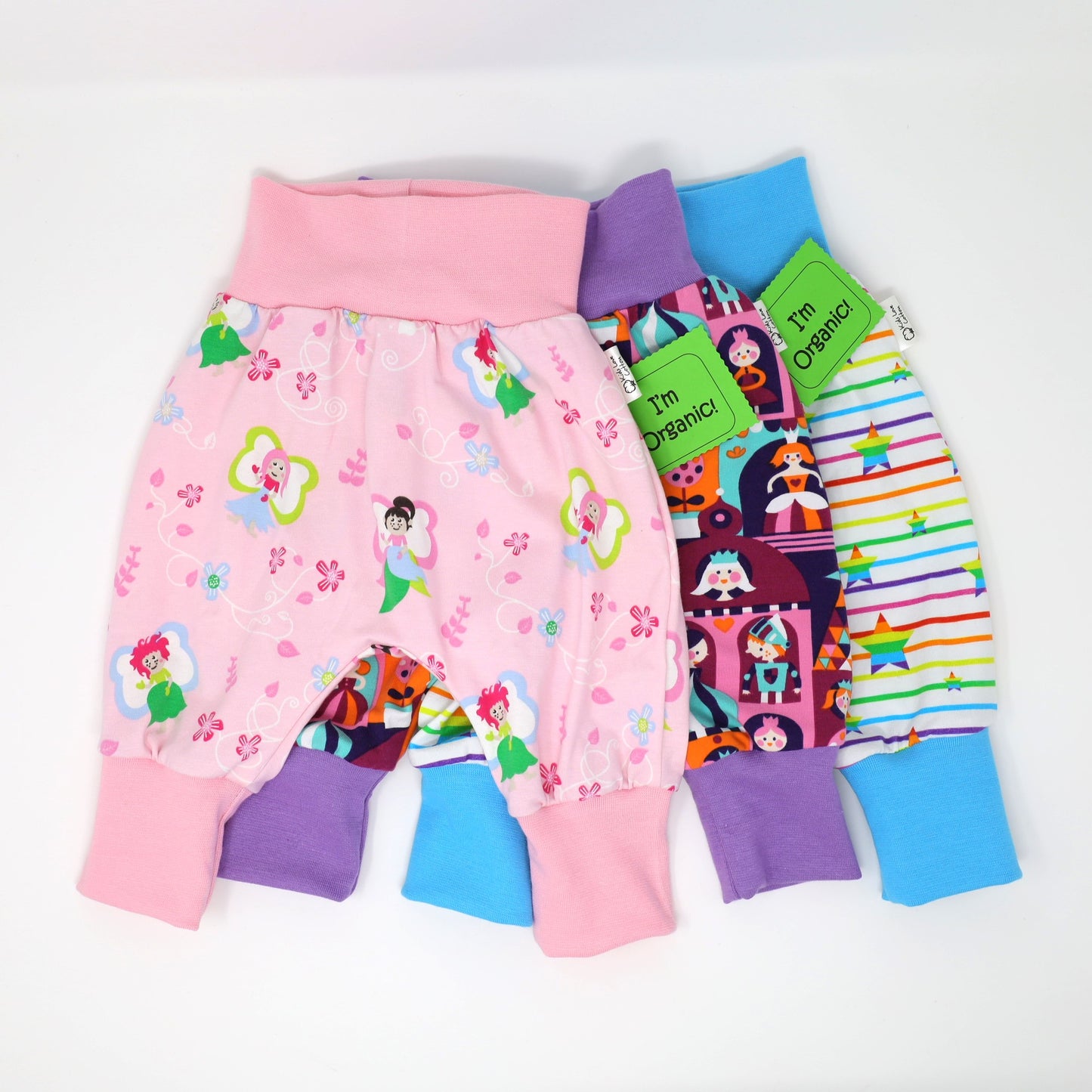 3x Harem Pants 3-6m