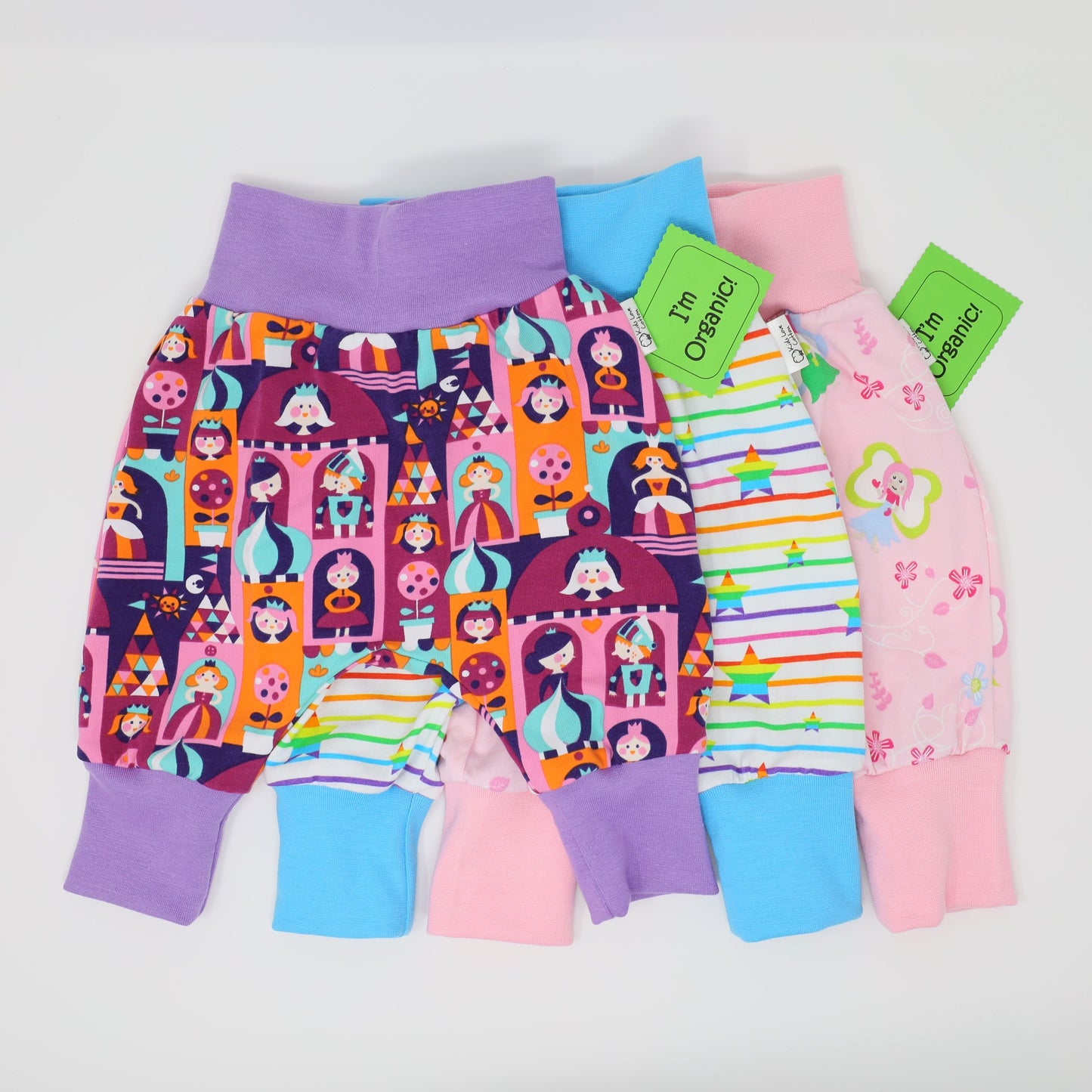 3x Harem Pants 3-6m